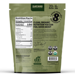 Dr. Murray's Organic Plant Based Protein Powder USDA Organic Certified - Matcha - 16 oz package back view with nutrition facts