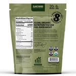 Dr. Murray's Organic Plant Based Protein Powder USDA Organic Certified - Matcha - 16 oz package back view with nutrition facts