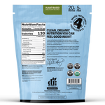 Dr. Murray's Organic Plant Based Protein Powder USDA Organic Certified - Unflavored - 16 oz package back view with nutrition facts