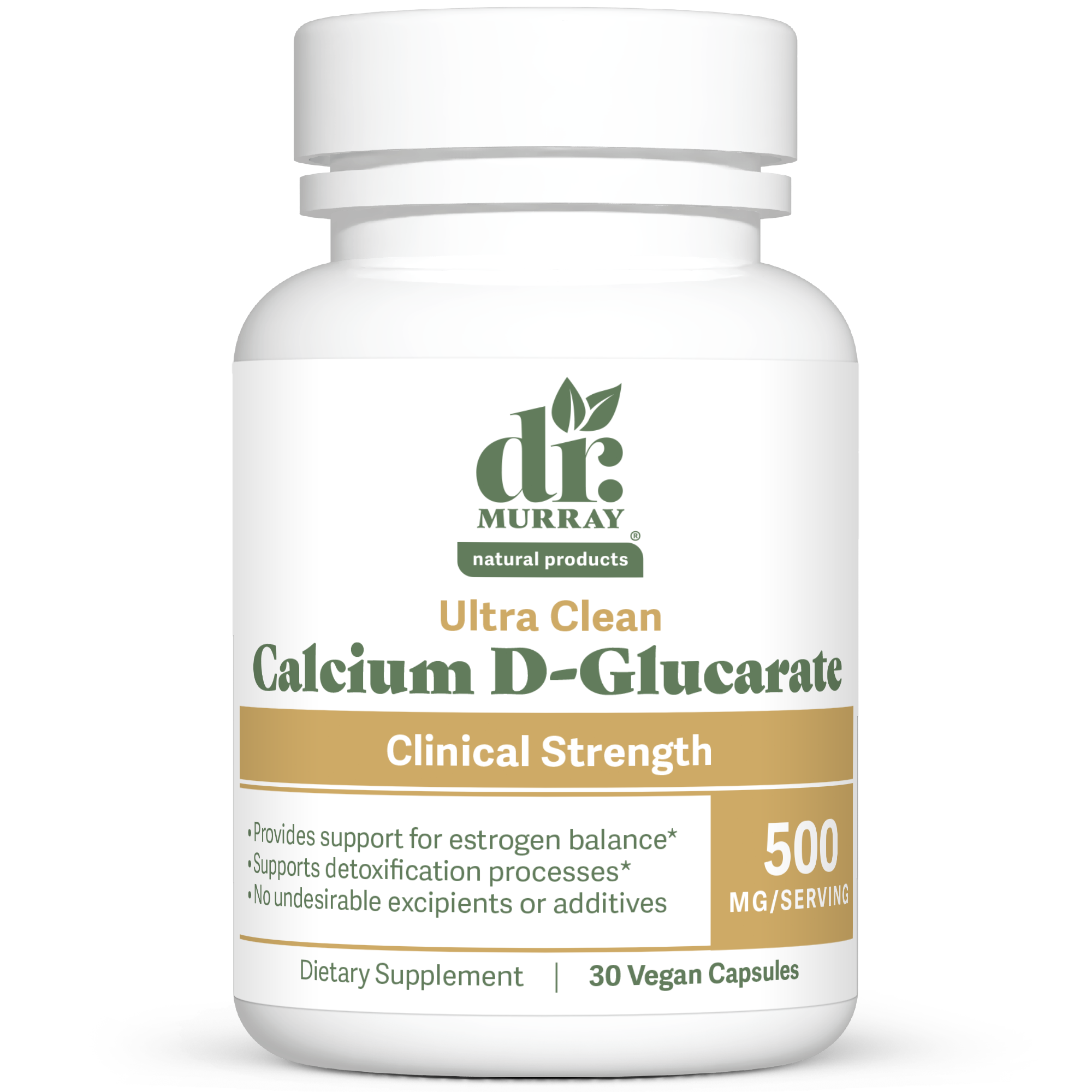Dr. Murray’s Ultra Clean Calcium D-Glucarate - 30 Vegan Capsules count bottle front view