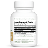 Dr. Murray’s Ultra Clean Calcium D-Glucarate - 60 Vegan Capsules count bottle right-side view with supplement facts label visible