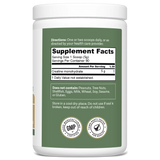 Dr. Murray's Creatine Powder, Unflavored, right side of bottle, supplement facts
