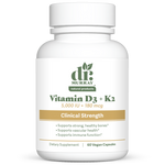 Dr. Murray’s Vitamin K2 D3 Clinical Strength 5,000 IU plus 180 mcg - 60 Vegan Capsules count bottle front view