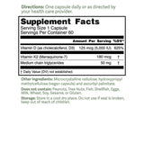 Dr. Murray’s Vitamin D3+K2 — 60 Vegan Capsules, Supplement Facts Panel