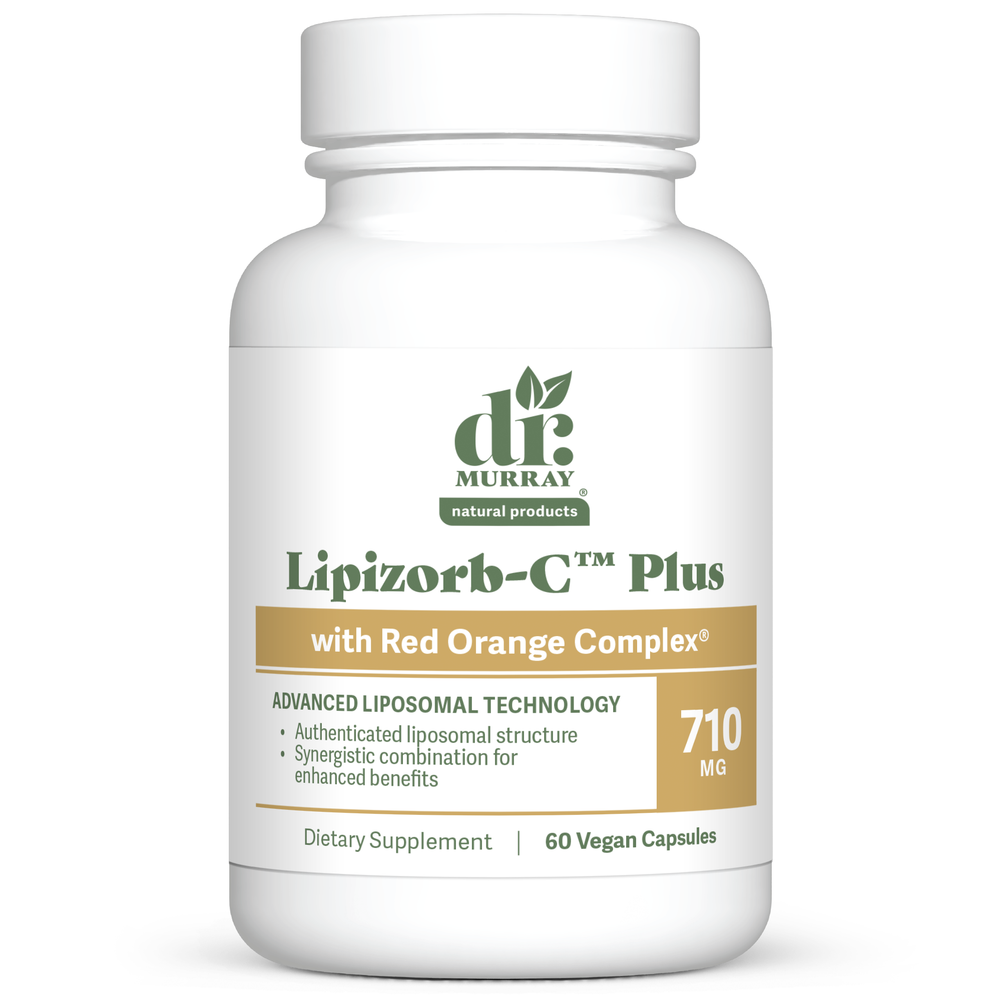 Dr. Murray's Lipizorb C Plus With Red Orange Complex — 60 Vegan Capsules count bottle front view