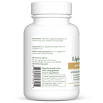 Dr. Murray's Lipizorb C Plus With Red Orange Complex — 60 Vegan Capsules count bottle left-side view with directions label visible