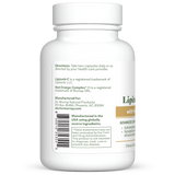 Dr. Murray's Lipizorb C Plus With Red Orange Complex — 60 Vegan Capsules count bottle left-side view with directions label visible