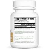 Dr. Murray's Ultra Clean Lithium Orotate 1 mg - 90 Vegan Capsules count bottle left-side view with directions label visible