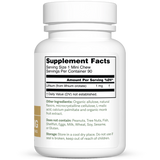 Dr. Murray's Ultra Clean Lithium Orotate 1 mg - 90 Mini Chews count bottle right-side view with supplement facts label visible