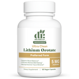 Dr. Murray's Ultra Clean Lithium Orotate - 60 Vegan Capsules count bottle front view