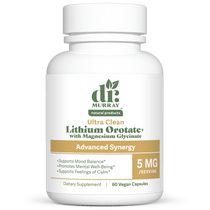 Dr. Murray's Ultra Clean Lithium Orotate and Magnesium Glycinate - 60 Vegan Capsules count bottle front view