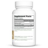 Dr. Murray's Ultra Clean Lithium Orotate and Magnesium Glycinate - 120 Vegan Capsules count bottle right-side view with supplement facts label visible