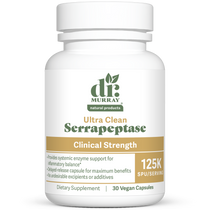 
Dr. Murray's Ultra Clean Serrapeptase Clinical Strength - 30 Vegan Capsules count bottle front view

