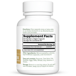 Dr. Murray's Ultra Clean Serrapeptase Clinical Strength - 60 Vegan Capsules count bottle right-side view with supplement facts label visible
