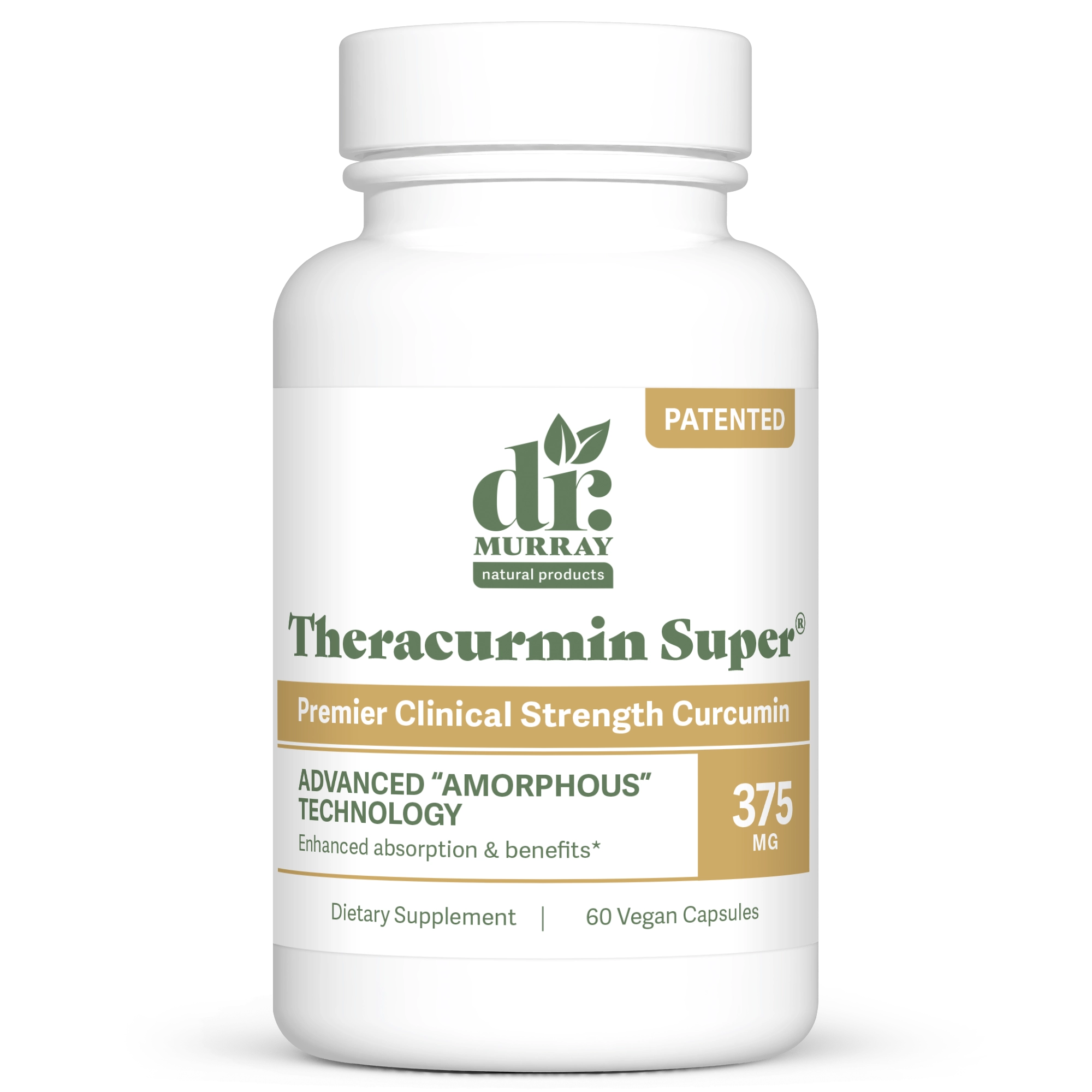 Dr. Murray's Theracurmin Super® Clinical Strength Curcumin, 60 Vegan Capsules count bottle front view