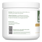 Dr. Murray's Ultimate Colostrum, Clinical Strength, bottle left showing directions, manufacturer details, and barcode.