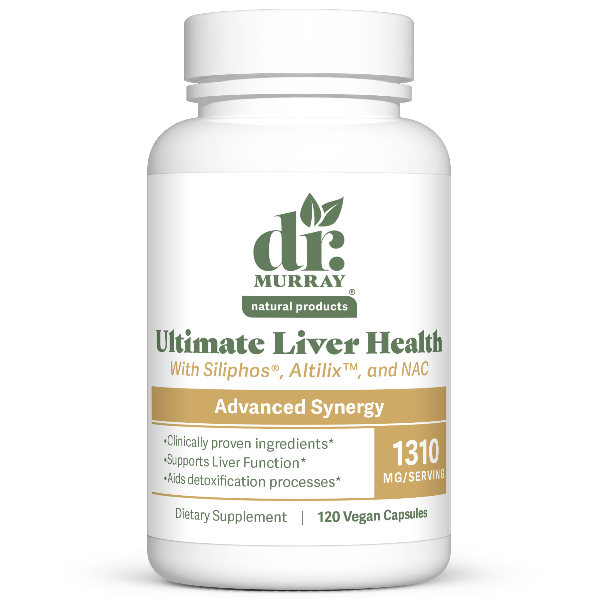 Dr. Murray's Ultimate Liver Health Vegetable Capsules - 120 vegetable capsules count bottle front view