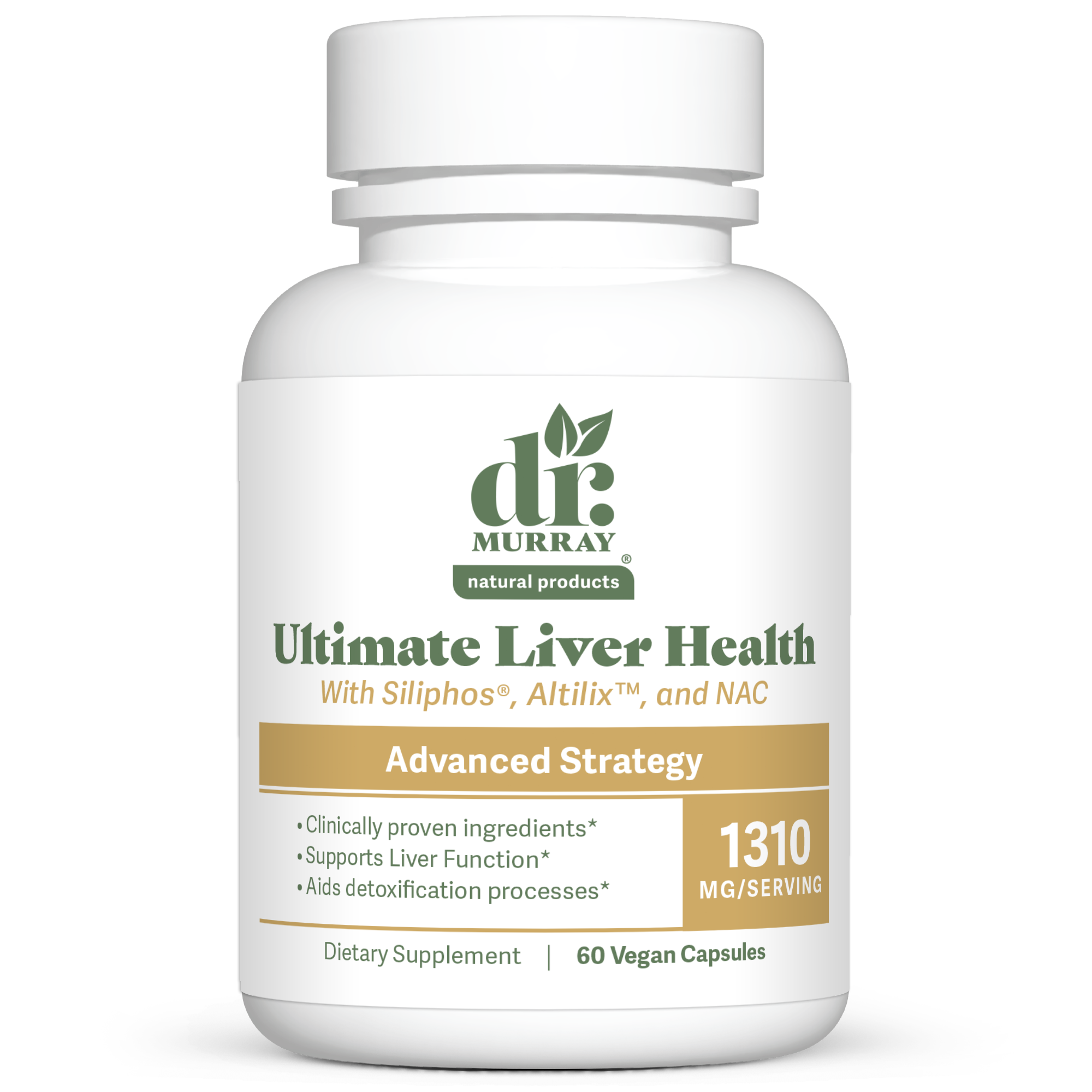 Dr. Murray's Ultimate Liver Health Vegetable Capsules - 60 vegetable capsules count bottle front view