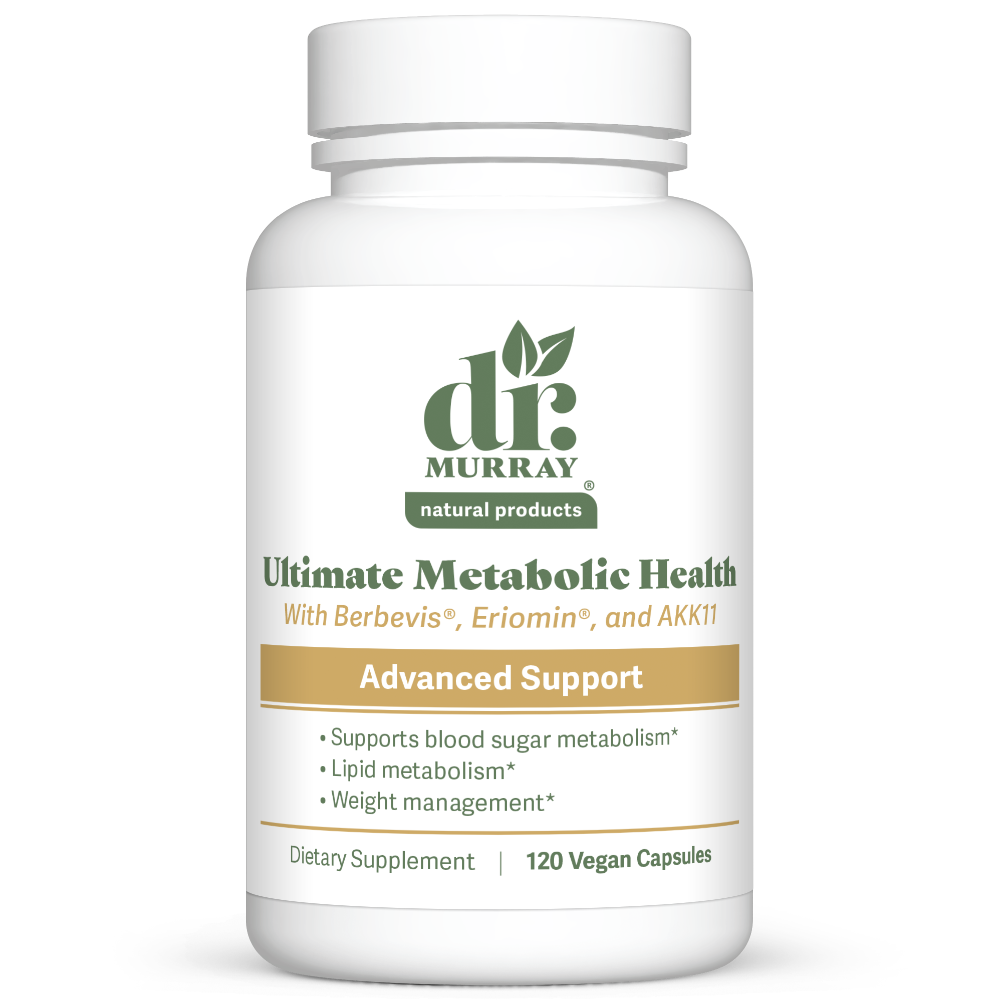 Dr. Murray's Ultimate Metabolic Health - 120 Vegan Capsules count bottle front view