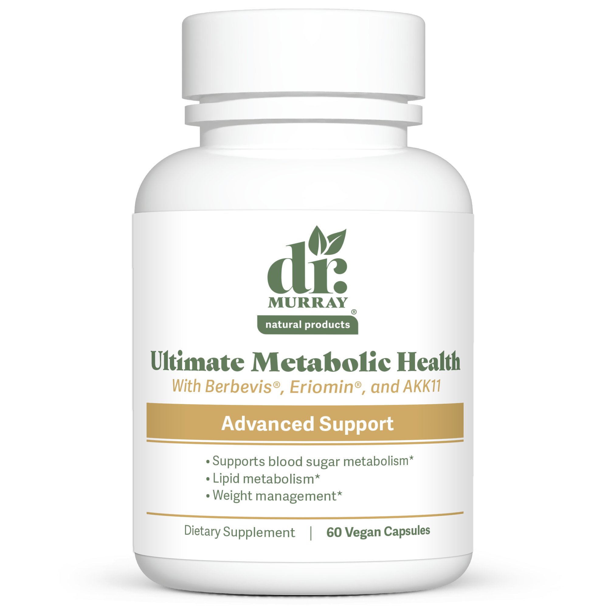 Dr. Murray's Ultimate Metabolic Health - 60 Vegan Capsules count bottle front view