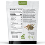 Dr. Murray's Super Foods 3 Seed Protein Powder Unflavored - 16 oz package back view with nutrition facts
