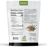 Dr. Murray's Super Foods 3 Seed Protein Powder Unflavored - 16 oz package back view with nutrition facts