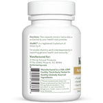 Dr. Murray's Vitamin K2, A, D3, E Liquid - 30 vegan capsules count bottle left-side view with directions label visible