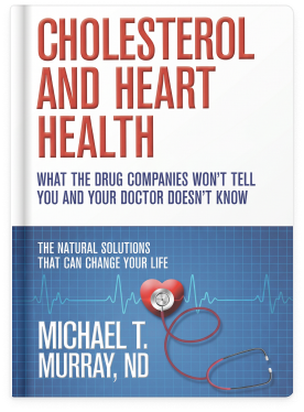 Book cover of 'Cholesterol and Heart Health' by Michael T. Murray, ND with a heart and stethoscope graphic.