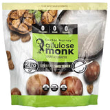 Packaging of Doctor Murray allulose monk sweetener with nuts and a spoon on a white background