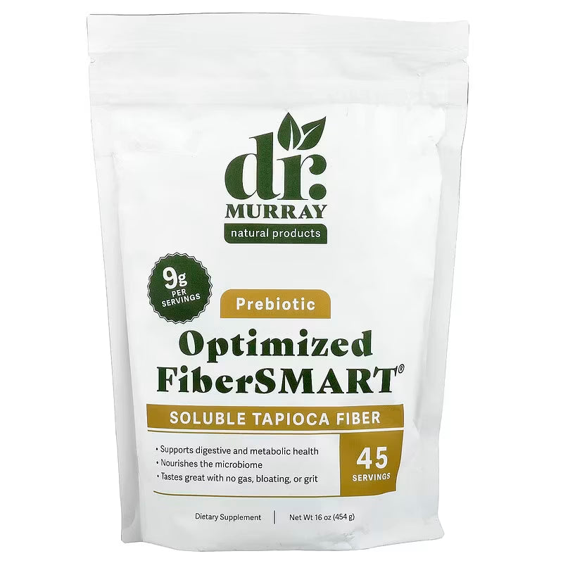 Dr. Murray's Prebiotic Optimized FiberSMART Soluble Tapioca Fiber - 16 oz (454 g) package front view