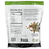 Dr. Murray's Super Foods 3 Seed Protein Powder Unflavored - 2 lb package back view with nutrition facts